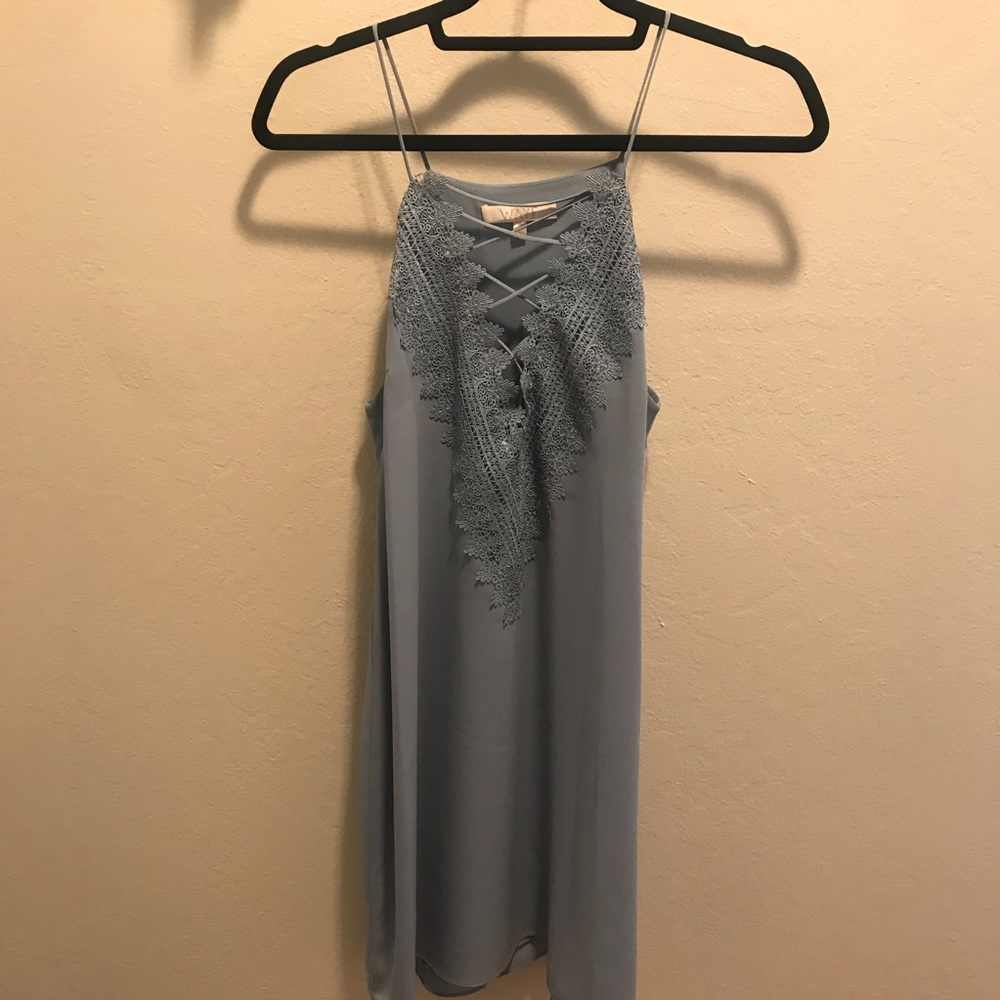 WAYF BLUE DRESS.